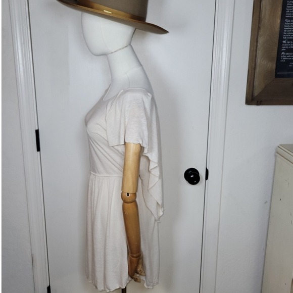 Free People Beach Linen Blend Mini Dress Size Small Flutter Back Detail Resort - Picture 4 of 11